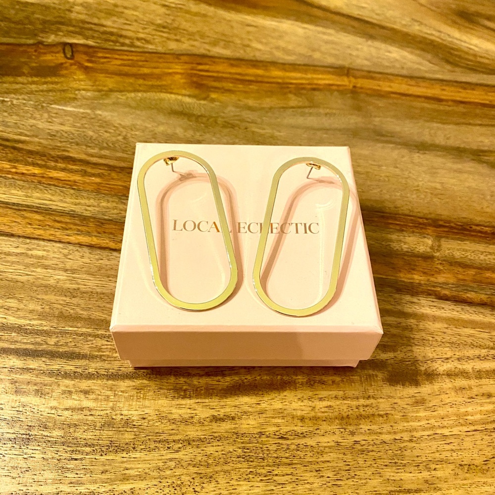 Local Eclectic gold hoops